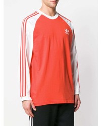 Мужской красный свитшот с принтом от adidas
