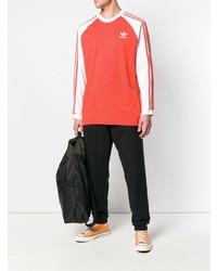 Мужской красный свитшот с принтом от adidas