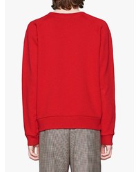 Мужской красный свитшот с принтом от Gucci
