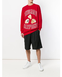 Мужской красный свитшот с принтом от Ih Nom Uh Nit