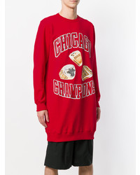 Мужской красный свитшот с принтом от Ih Nom Uh Nit