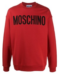Мужской красный свитшот с принтом от Moschino
