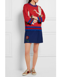 Женский красный свитшот с принтом от Gucci for NET-A-PORTE