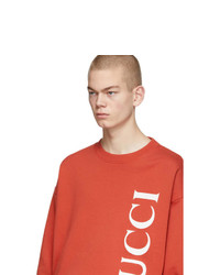 Мужской красный свитшот с принтом от Gucci