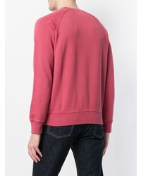 Мужской красный свитшот с принтом от Sun 68