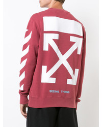 Мужской красный свитшот от Off-White