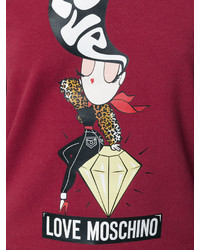 Женский красный свитшот от Love Moschino
