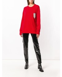 Женский красный свитшот от Laneus