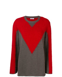 Красный свободный свитер с принтом от P.A.R.O.S.H.
