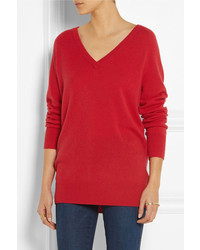 Красный свободный свитер от Equipment