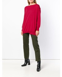 Красный свободный свитер от Snobby Sheep