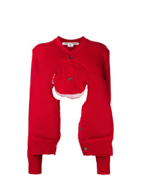 Красный свободный свитер от Comme des Garcons