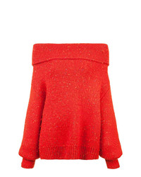 Красный свободный свитер от Dvf Diane Von Furstenberg