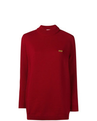 Красный свободный свитер от Gcds