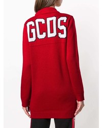 Красный свободный свитер от Gcds