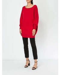 Красный свободный свитер от Lamberto Losani