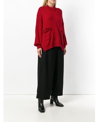 Красный свободный свитер от Y's