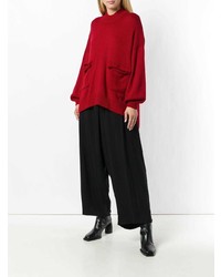 Красный свободный свитер от Y's