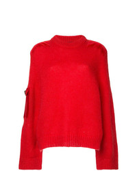 Красный свободный свитер от Mother of Pearl