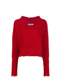 Красный свободный свитер от MSGM