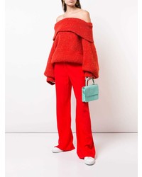 Красный свободный свитер от Dvf Diane Von Furstenberg