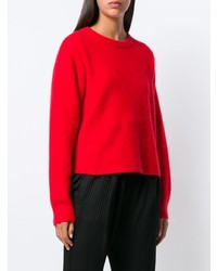 Красный свободный свитер от Frenken
