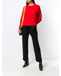 Красный свободный свитер от Frenken