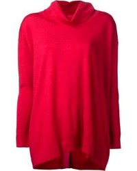 Красный свободный свитер от Paul Smith