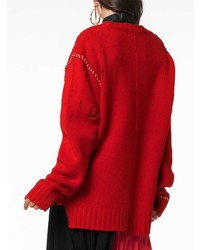 Красный свободный свитер от Ambush