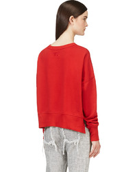 Красный свободный свитер от Y-3