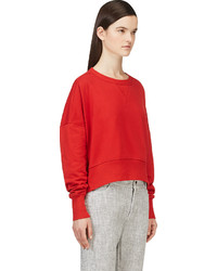 Красный свободный свитер от Y-3