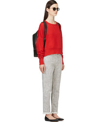 Красный свободный свитер от Y-3