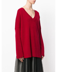 Красный свободный свитер от Stella McCartney