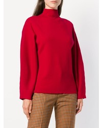 Красный свободный свитер от Aspesi