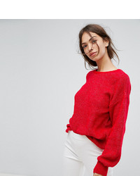 Красный свободный свитер от Vila