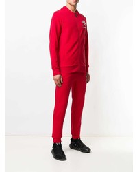 Мужской красный спортивный костюм от Plein Sport