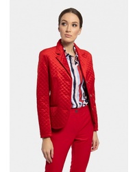 Женский красный стеганый пиджак от Vladi Collection
