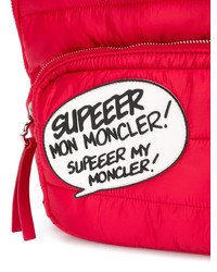 Женский красный стеганый рюкзак от Moncler