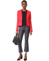 Женский красный твидовый жакет от L'Agence