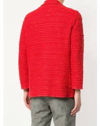Мужской красный твидовый пиджак от Coohem