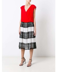 Красный топ без рукавов от Alice + Olivia