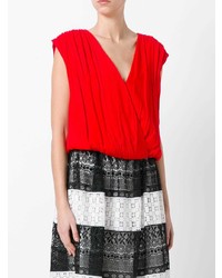 Красный топ без рукавов от Alice + Olivia