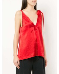 Красный топ без рукавов от Forte Forte