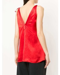 Красный топ без рукавов от Forte Forte