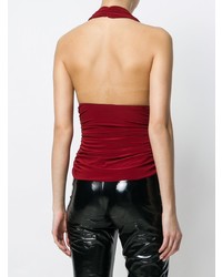 Красный топ без рукавов от Norma Kamali