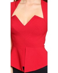 Красный топ с баской от Black Halo