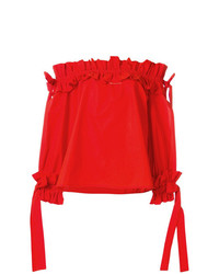 Красный топ с открытыми плечами от Sara Roka