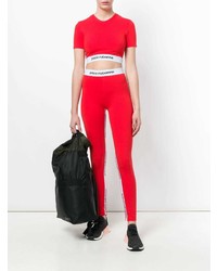 Красный укороченный топ от Paco Rabanne