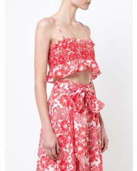 Красный укороченный топ от Lisa Marie Fernandez