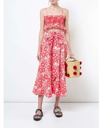 Красный укороченный топ от Lisa Marie Fernandez